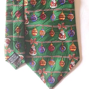 XMAS Vintage Keith Daniels Holiday Hand Made 100% Silk Muti-Color Neck Tie